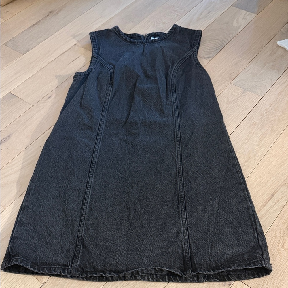 Abercrombie & Fitch Black Denim Zipper Dress